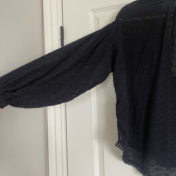 free people flowy black top! - Picture 3 of 6